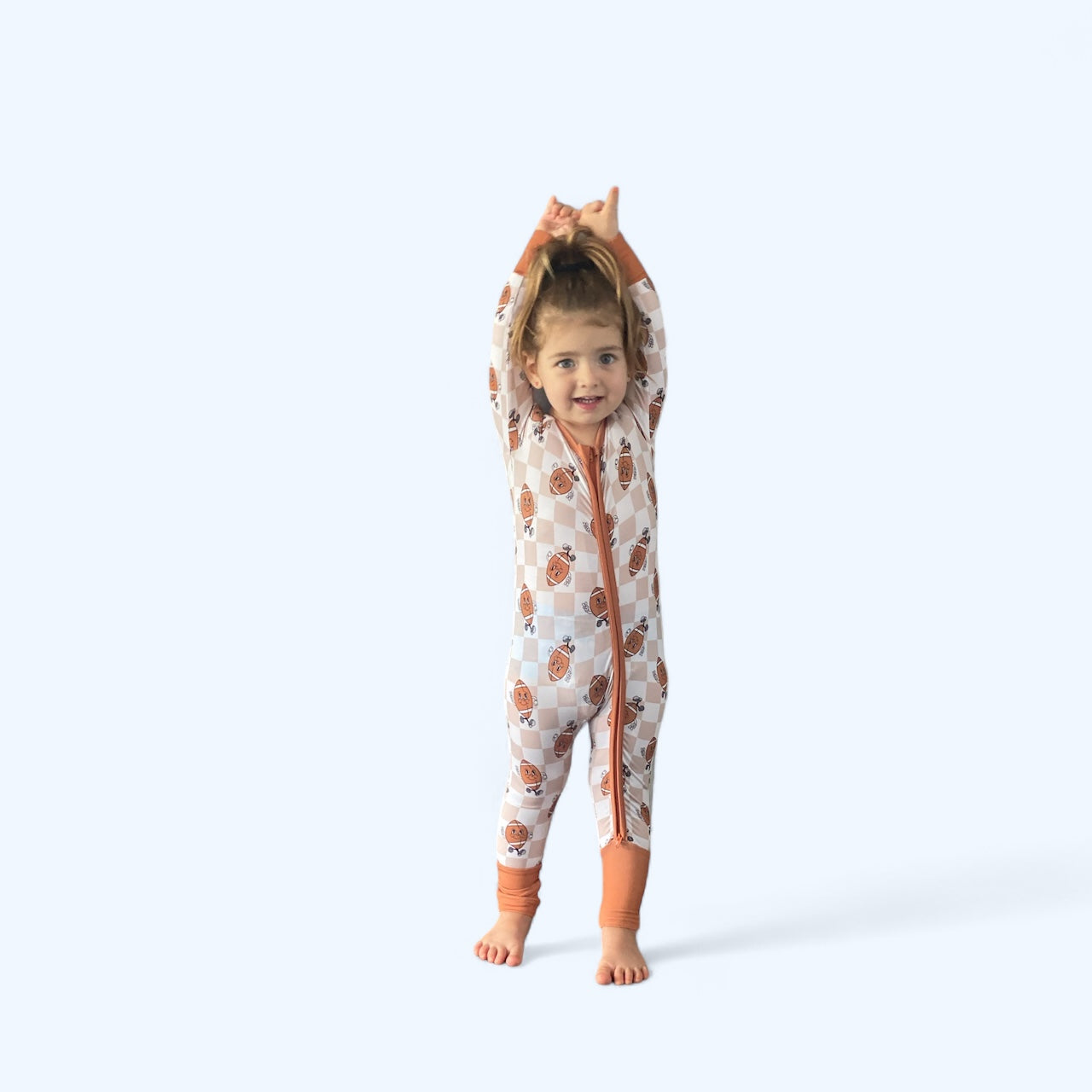 Football Double Zipper Pajamas