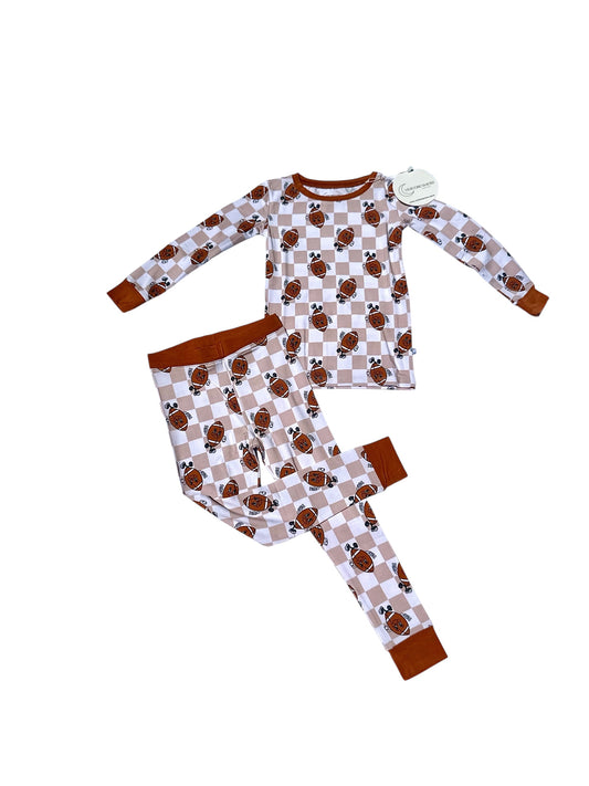 Football Two Piece Pajama Set