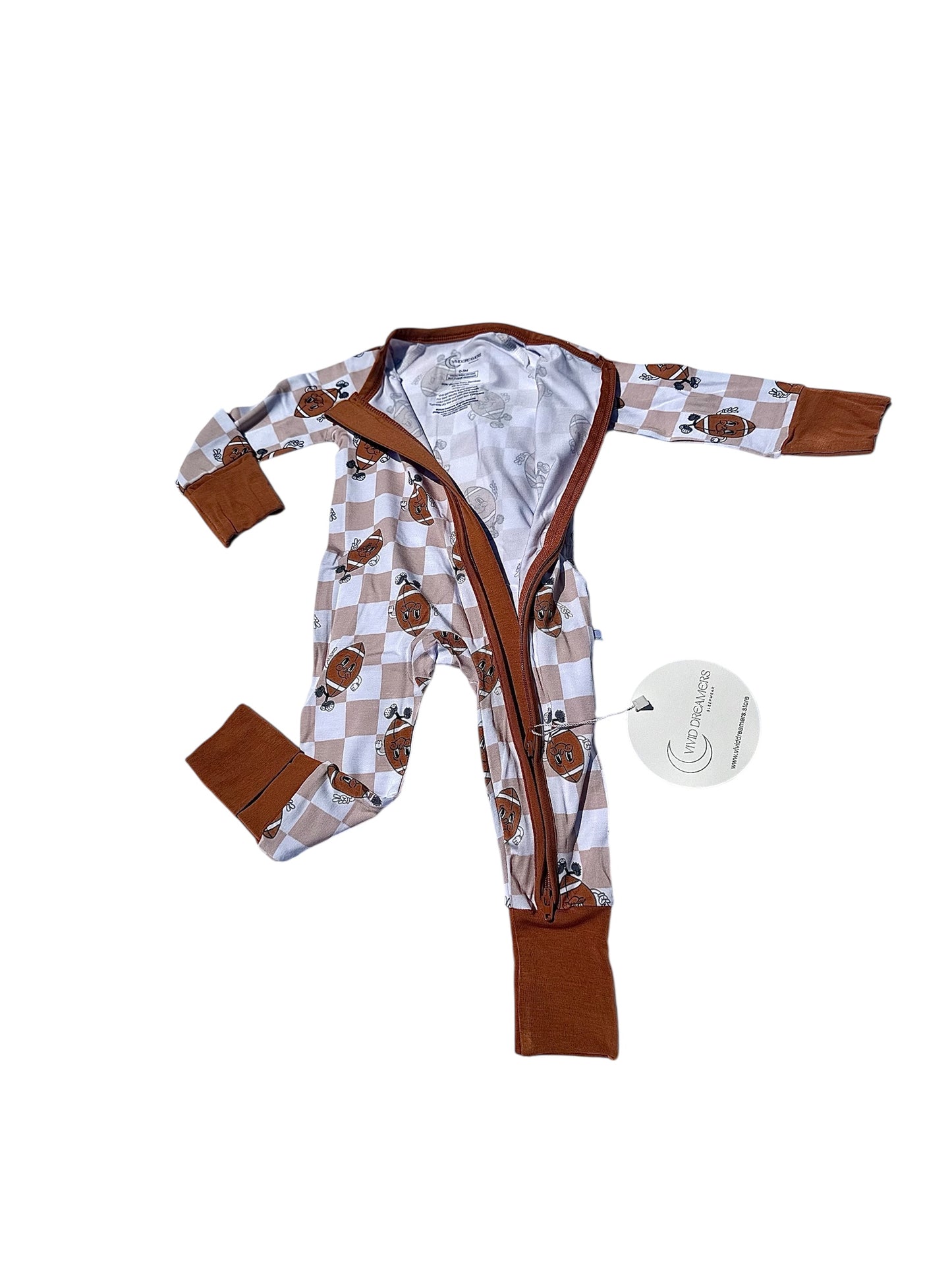 Football Double Zipper Pajamas